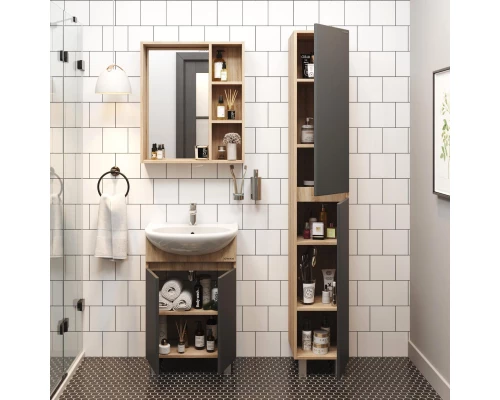 Тумба дуб сонома/серый матовый 49 см Onika Милтон 105037