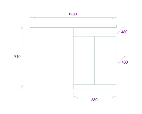 Тумба белый глянец 58 см Onika Милтон Нова 105802