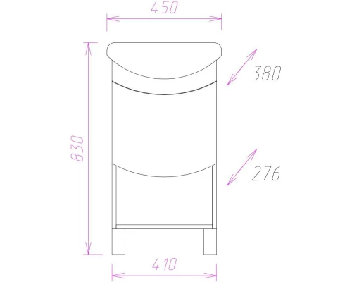 Тумба бодега светлый 41 см Onika Селена 104505