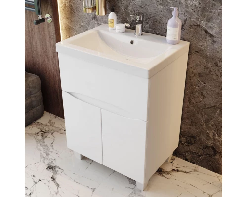 Тумба белый глянец 57 см Onika Стрим 106144