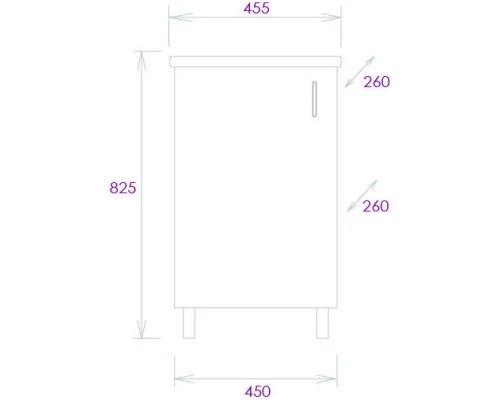 Тумба дуб сонома/серый матовый 45 см Onika Тимбер 104509