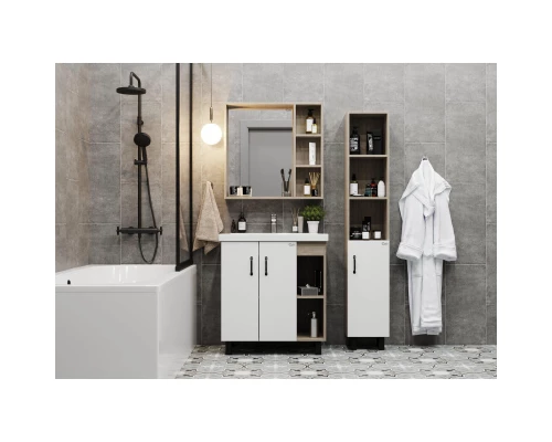 Тумба дуб сонома/белый матовый 77 см Onika Тимбер 108052