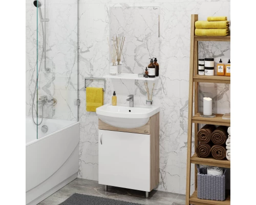 Тумба дуб сонома/белый матовый 47,8 см Onika Эко 105207