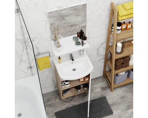 Тумба дуб сонома/белый матовый 47,8 см Onika Эко 105207