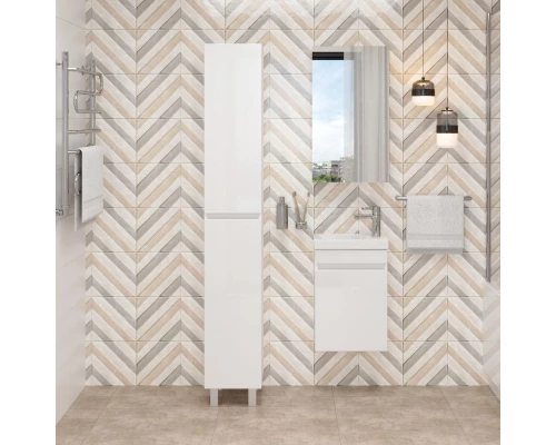 Пенал напольный белый глянец L/R Onika Милтон 403077