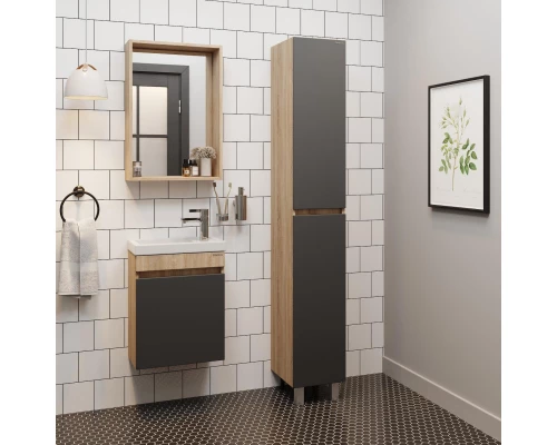 Пенал напольный дуб сонома/серый матовый L/R Onika Милтон 403078