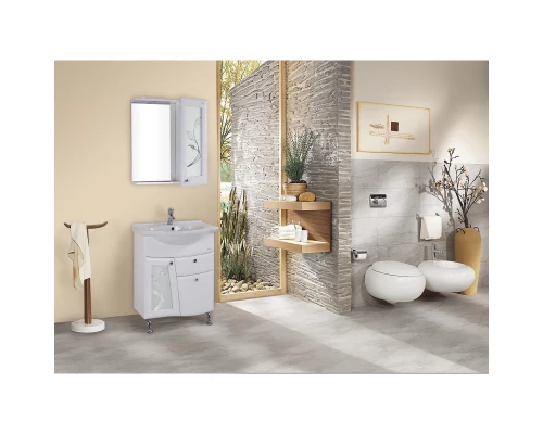 Зеркальный шкаф 65x77,1 см белый глянец R Onika Валенсия 206532