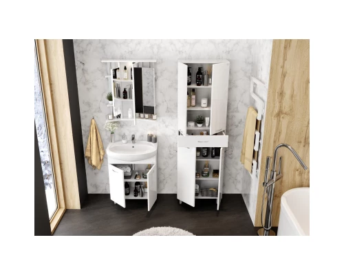 Зеркальный шкаф 65x76,2 см белый глянец R Onika Валерия 206505