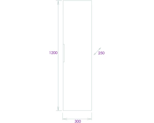 Пенал подвесной дуб галифакс L/R Onika Легран 403068