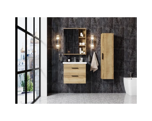 Зеркальный шкаф 60x70 см дуб галифакс L/R Onika Легран 206071