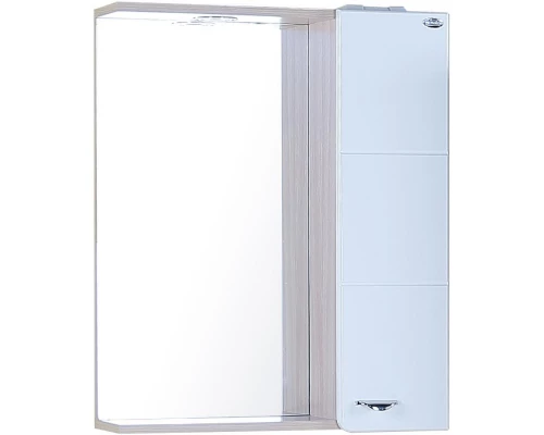 Зеркальный шкаф 58x71,6 см белый глянец/ясень шимо R Onika Стиль 205833