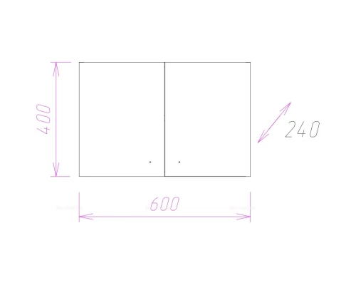 Шкаф двустворчатый 60x40 белый глянец Onika Нива 306002