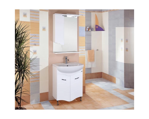 Комплект мебели белый глянец 61,5 см Onika Лайн 106043 + 4620008192772 + 205819