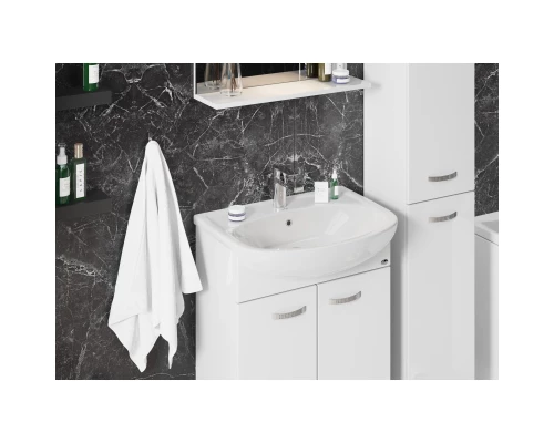 Тумба с раковиной белый глянец 62 см Onika Коралл 106042 + UM-ERI60/1