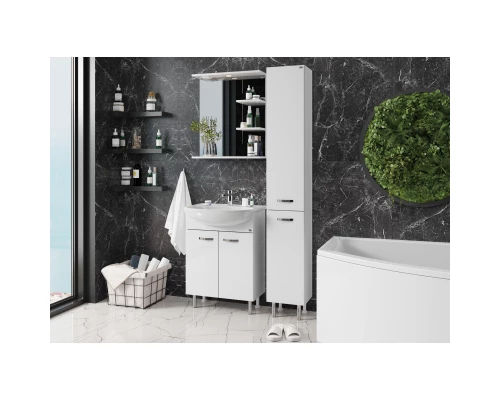 Тумба с раковиной белый глянец 62 см Onika Коралл 106042 + UM-ERI60/1