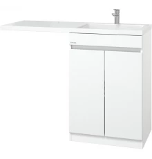 Тумба с раковиной белый глянец 120 см Onika Милтон Нова 105802 + FC-00001870