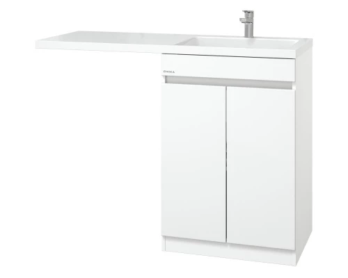 Тумба с раковиной белый глянец 120 см Onika Милтон Нова 105802 + FC-00001870