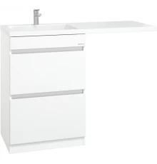 Тумба с раковиной белый глянец 120 см Onika Милтон 105801 + FC-00001871