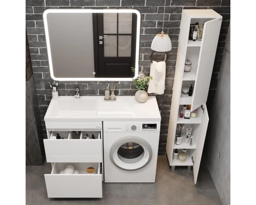 Комплект мебели белый глянец 120 см Onika Милтон 105801 + FC-00001871 + 210018