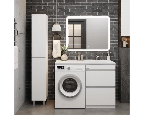 Комплект мебели белый глянец 120 см Onika Милтон 105801 + FC-00001870 + 210018