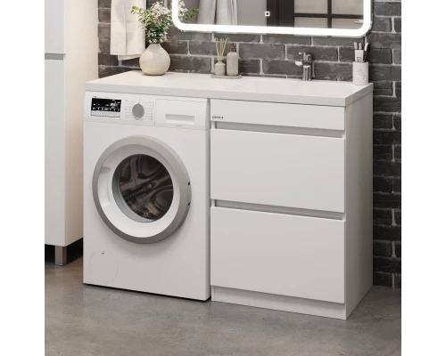 Комплект мебели белый глянец 120 см Onika Милтон 105801 + FC-00001870 + 210018