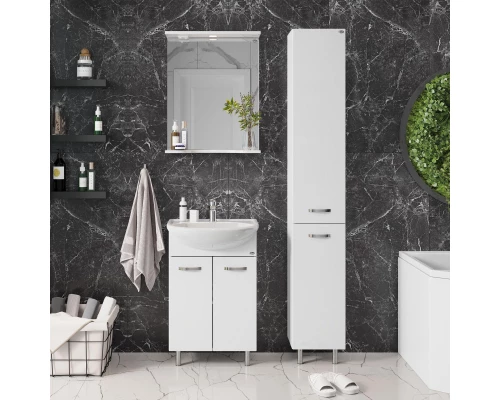 Комплект мебели белый глянец 55,5 см Onika Коралл 105558 + 4620008192765 + 205501