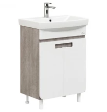 Тумба с раковиной белый глянец/кастелло 55 см Onika Харпер 105557 + UM-CAR55/1