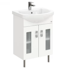 Тумба с раковиной белый глянец 55 см Onika Кристалл 105555 + 1WH501702