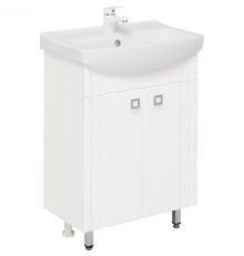 Тумба с раковиной белый глянец 55 см Onika Лига 105554 + 1WH501702