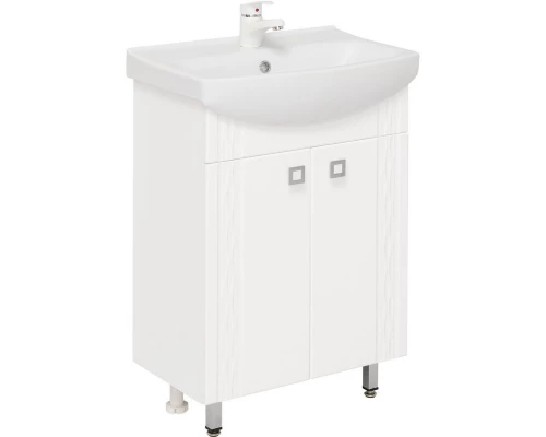 Тумба с раковиной белый глянец 55 см Onika Лига 105554 + 1WH501702