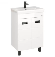 Тумба с раковиной белый глянец 55 см Onika Балтика 105552 + 1WH302126