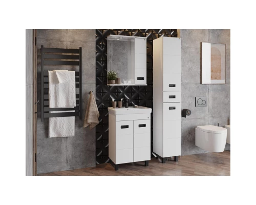 Комплект мебели белый глянец 55 см Onika Балтика 105552 + 1WH302126 + 205846