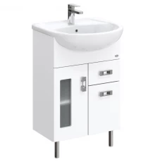 Тумба с раковиной белый глянец 54 см Onika Кристалл 105551 + UM-ERI55/1