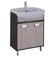 Тумба с раковиной венге луизиана/ясень шимо светлый 54 см Onika Гамма 105537 + UM-ERI55/1