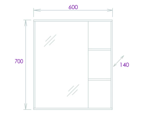 Комплект мебели дуб сонома/серый матовый 51 см Onika Милтон 105037 + 4620008192758 + 206070