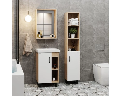 Комплект мебели дуб сонома/белый матовый 50 см Onika Тимбер 105034 + 4630055557578 + 204803