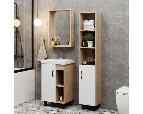 Комплект мебели дуб сонома/белый матовый 50 см Onika Тимбер 105034 + 4630055557578 + 204803