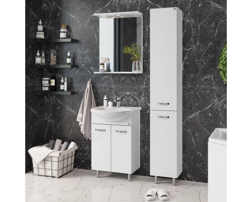 Комплект мебели белый глянец 51 см Onika Коралл 105032 + 4620008192758 + 205023