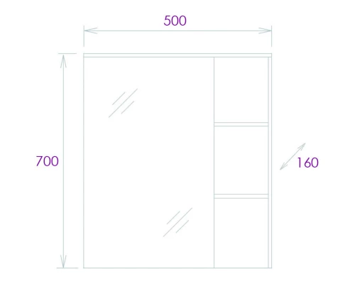 Комплект мебели дуб галифакс 50 см Onika Легран 105031 + 4630055557578 + 205022
