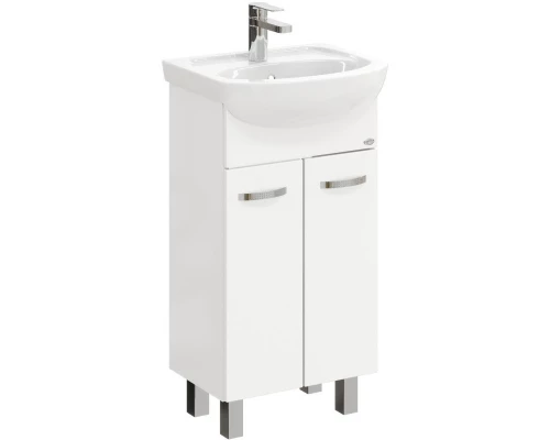 Тумба с раковиной белый глянец 47 см Onika Коралл 104701 + 604701