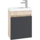 Тумба с раковиной дуб сонома/серый матовый 45,5 см Onika Милтон 104511 + 4640021065907