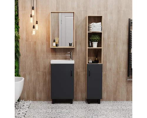 Комплект мебели дуб сонома/серый матовый 45,5 см Onika Тимбер 104509 + 4640021065907 + 204803