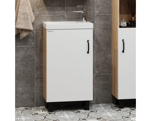 Тумба с раковиной дуб сонома/белый матовый 45,5 см Onika Тимбер 104508 + 4640021065907