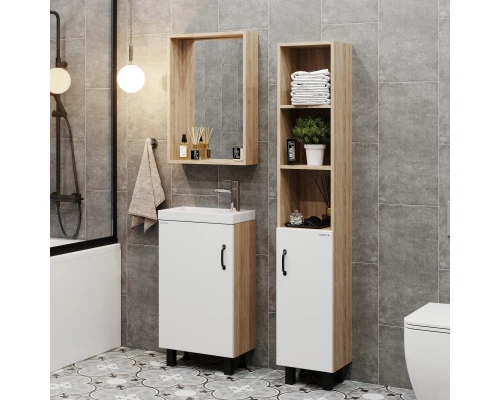 Тумба с раковиной дуб сонома/белый матовый 45,5 см Onika Тимбер 104508 + 4640021065907