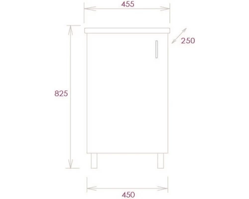 Тумба с раковиной дуб сонома/белый матовый 45,5 см Onika Тимбер 104508 + 4640021065907