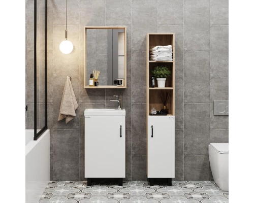 Комплект мебели дуб сонома/белый матовый 45,5 см Onika Тимбер 104508 + 4640021065907 + 204803