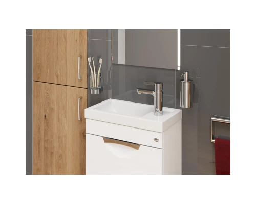 Тумба с раковиной белый глянец 45,5 см Onika Комо 104507 + 4640021065907