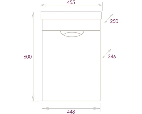 Тумба с раковиной белый глянец 45,5 см Onika Комо 104507 + 4640021065907
