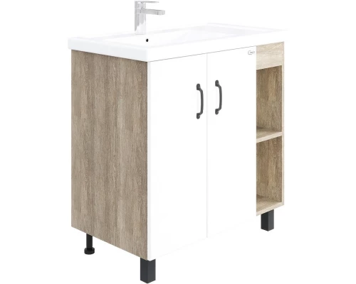 Тумба с раковиной дуб сонома/белый матовый 81 см Onika Тимбер 108045 + 4640021065198