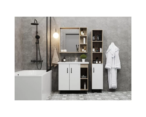 Тумба с раковиной дуб сонома/белый матовый 81 см Onika Тимбер 108045 + 4640021065198